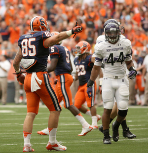 Syracuse tight end Beckett Wales is filling the void of Nick Provo, who graduated in May. Wales is looking to become a consistent producer in the Orange's offense. 