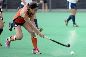 Kelsey Millman makes a pass during Syracuse's 7-1 win over Kent State Sunday. Six different players scored for the Orange.