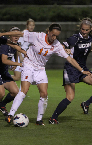 Alyscha Mottershead is tied for the team lead in points and goals this year. She and Kayla Afonso played together on the Canadian national development program, and both have been crucial to SU's success this year.