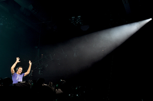 Tiesto pumps up the crowd at OnCenter Exhibition Hall for a stop on his Club Life College Invasion Tour. The Dutch EDM DJ is one of several electronic dance music artists who have performed in Syracuse in the past year. The list includes Kaskade, Avicii, David Guetta, Skrillex and Calvin Harris. His 2012 Syracuse concert was postponed until Feb.