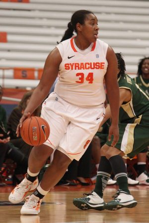 Shakeya Leary, a junior center for SU, will play a bigger role this season, especially with Iasia Hemingway gone. Leary averaged 4.9 points in 15.1 minutes a game last season.