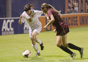 Erin Simon (left) is Syracuse's leading goal scorer with four this season. 