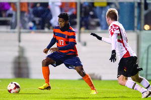 Chris Nanco prepares to shoot in Syracuse's 1-0 loss to Maryland on Friday. Nanco had two of the Orange's best opportunities on the night.