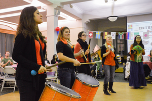 The Syracuse University Brazilian Ensemble performs at International night inside Marshall Hall on Sunday. The Brazilian Ensemble was one of many diverse, cultural performances that evening.