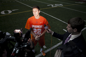 Freshman Jordan Evans has been practicing at attack and midfield for Syracuse.