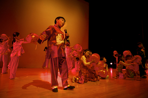 A group performs for last year’s Chinese New Year Festival at the Spring Festival Gala, along with other entertainers.