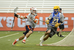 Kevin Rice was stellar in scrimmages against Hofstra and Le Moyne on Saturday. The junior attack led the Syracuse offense with a slue of assists and a few nifty goals. 