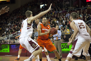 Tyler Ennis and the rest of the No. 2 Orange staved off Boston College on Monday night. 