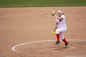 Sydney O'Hara tossed a pitch at SU Softball Stadium on Tuesday night. The freshman ace pitched seven shutout innings in Syracuse's 5-0 win over Niagara.