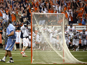 Billy Ward celebrates after scoring the game winning goal in double overtime. 