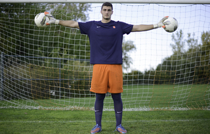 Syracuse men's soccer goalie Alex Bono has combined physical attributes and natural skill to anchor a defense that has the Orange off to a historic start. 