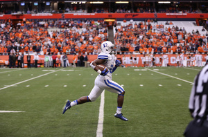 Syracuse and No. 22 Duke were tied at the start of the fourth quarter, but a quick explosion by the Blue Devils left the Orange in its dust. Duke won 27-10 loss and SU won't play in a bowl this season after winning the Texas Bowl at the end of last year. 