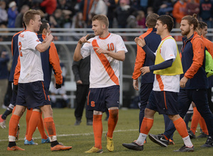 Syracuse's celebration after its win against Penn State last Sunday quickly turned to focus, as the Orange will get a shot at revenge against Georgetown in the round of 16.