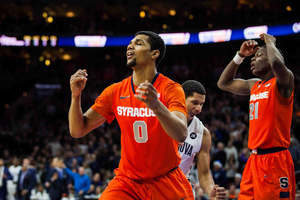 Michael Gbinije couldn't make a crucial inbounds pass that would have helped an improbable Syracuse win. Instead JayVaughn Pinkston stole it, and Villanova stole a win.