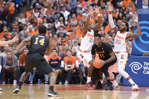 Rakeem Christmas (25) has been a stalwart on both the defensive and offensive ends for Syracuse this season. He'll look to continue his breakout year when Cornell visits the Carrier Dome on Wednesday.