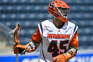 Syracuse attack Randy Staats scans the field. The senior scored three goals to go with two assists in SU's win over Duke.