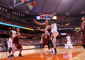 Rising junior center Chinonso Obokoh (35) is staying put with Syracuse, per his former AAU coach. He would likely be the most realistic transfer possibility to free up a scholarship for one of three potential incoming prospects.