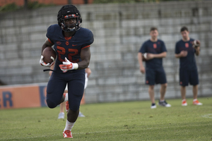 Jordan Fredricks scored two touchdowns during Syracuse's Fan Fest on Saturday. He was one of a few standouts on the evening. 