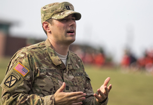 Capt. Greg Durso has witnessed the progression of Syracuse-Fort Drum activities since SU made its first trip in 2012. This year players will focus on overcoming fear by rappelling down a 45-50 foot tower.