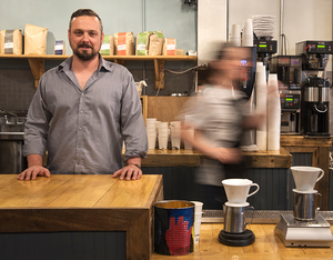 Matt Godard owns La Roasteria and the four Cafe Kubal locations in Syracuse. He was inspired to pursue a career around coffee after returning from trip to Guatemala in 2004. 