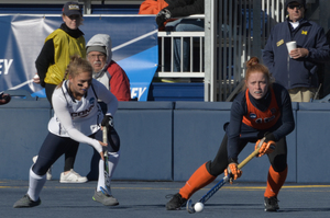 Syracuse rode two goals from Alma Fenne and another from Emma Russell to a 3-1 national semifinal win over defending national champion Connecticut.