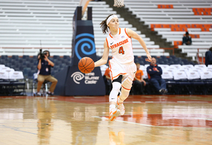 Maggie Morrison tallied a career high 14 points to lead Syracuse's bench. Nine bench players scored 52 points for the Orange.