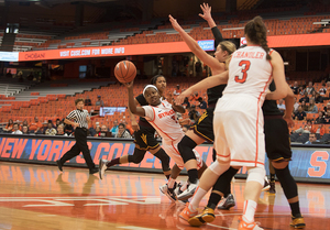 Despite leading for most of the game, Syracuse let go of its lead late. North Carolina beat the Orange, 77-73. 