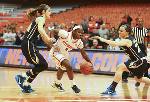 Alexis Peterson has been dishing assists to her teammates more often this season. Her 5.5 assists per game and 2.3 assist-to-turnover ration lead the ACC so far. 