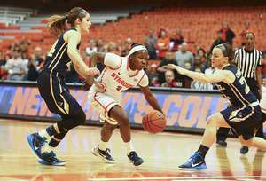 Alexis Peterson and Syracuse fell to No. 3 Notre Dame by 28 points on Thursday night in South Bend, Indiana.