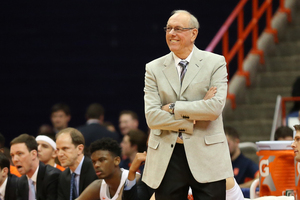 Jim Boeheim has reason to smile as his team continued its winning streak in conference play with a victory at Boston College on Sunday. 