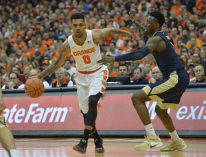 Michale Gbinije shot only 4-of-10 from the field against Pittsburgh to be Syracuse's only started with a double-digit point total.