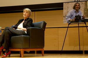 Kathy Gannon spoke fondly about her late friend and colleague, Associated Press photographer Anja Niedringhaus, on Monday in the Joyce Hergenhan Auditorium.