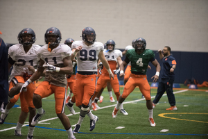 Syracuse only has one returning defensive end in redshirt-freshman Jake Pickard, from last season and will need to find players to fill the void. 