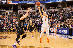 Maggie Morrison and Syracuse's bench helped SU's attack of Washington on Monday. The Orange move on to face Connecticut in the national championship game. 