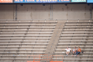 Syracuse drew 30,112 fans to its season opener in 2015 (pictured). The Orange is on pace for a record low in attendance with three games left in the 2016 season.