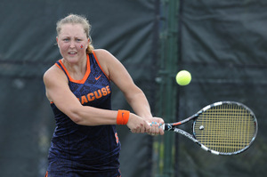 Gabriela Knutson won SU's lone point against Columbia on Sunday. 