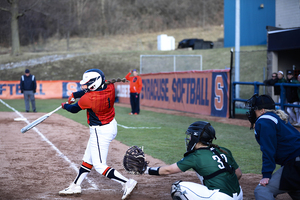 Bryce Holmgren went 2-for-3 on the day. She also got the seven-run third inning with a two-run home run. 