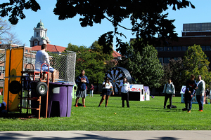 Students played games and participated in Shack-a-thon to raise awareness of mental illness and homelessness.