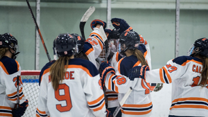 Syracuse won its first game of the season, pulling away with a second-period goal, despite being outplayed in the frame by Providence.