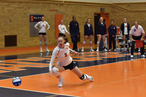 This picture, from an early October loss to Pittsburgh in straight sets, encapsulated the Orange's feeling in Chapel Hill, North Carolina on Sunday. 