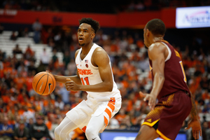 Oshae Brissett had his struggles Tuesday, but ended up with 12 points against the Gaels.