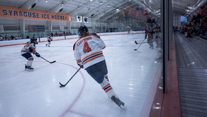 Defender Lindsay Eastwood scored the opening goal in Syracuse's 4-1 win Friday night in Rochester.