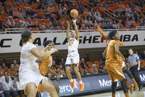 Loryn Goodwin averages 20.9 points per game for the Cowgirls. 