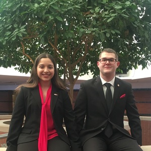 Kaitlyn Ellsweig, a junior political science and economics dual major, and Ryan Houck, a sophomore accounting and finance double major, declared their candidacy on Monday evening.