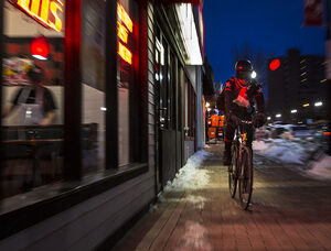 Without proper bike lanes, residents are forced to ride on sidewalks or streets. 