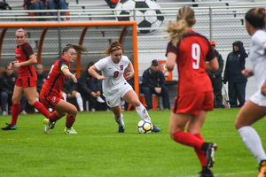 Georgia Allen, pictured last season, scored SU's lone goal in its win on Sunday at Northeastern. 