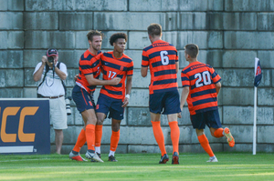 Syracuse, pictured during SU's win over Hofstra, won at Cornell on Monday night.