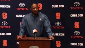 Dino Babers, pictured last week, spoke about Eric Dungey's injury at his Monday press conference. 