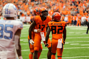 Jamal Custis caught a 68-yard bomb in the second half of the game.