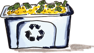 China is no longer paying for recycled goods, so the value of those goods have decreased.